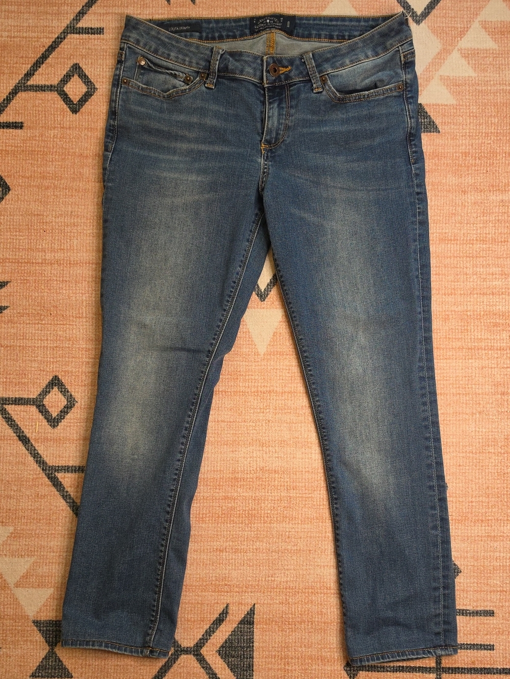 Lucky Brand Medium Blue Cropped Slim Jeans